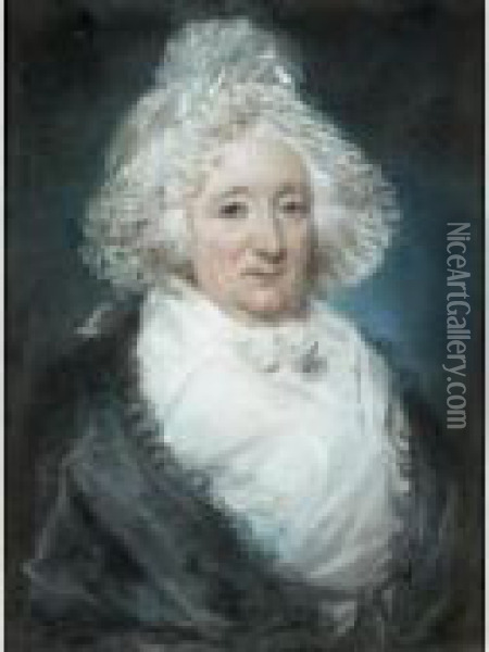 Portrait Of An Elderly Lady Oil Painting - John Russell