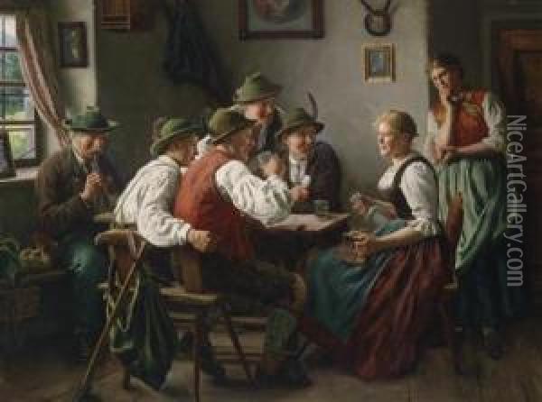 The Admirers Oil Painting - Emil Rau