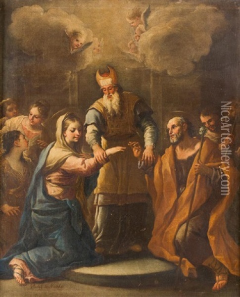 Los Desposorios De La Virgen Y San Jose Oil Painting - Paolo de Matteis