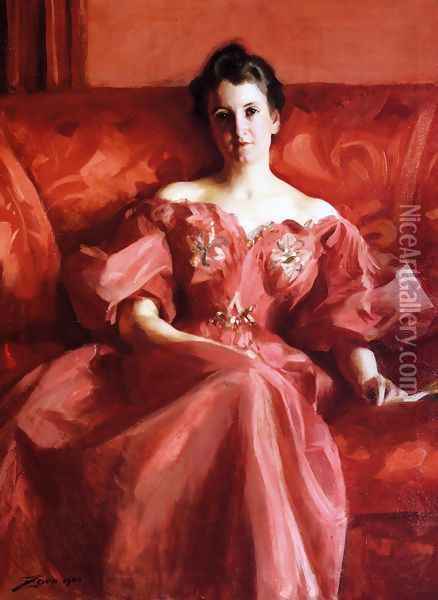 Portrait of Mrs. Howe (née Deering) Oil Painting - Alfred Stevens