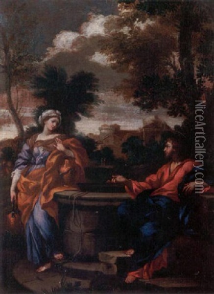 Christ And The Woman Of Samaria oil painting reproduction by Ciro