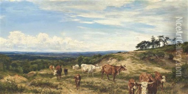 Ewhurst Hill, Surrey Oil Painting - Henry William Banks Davis