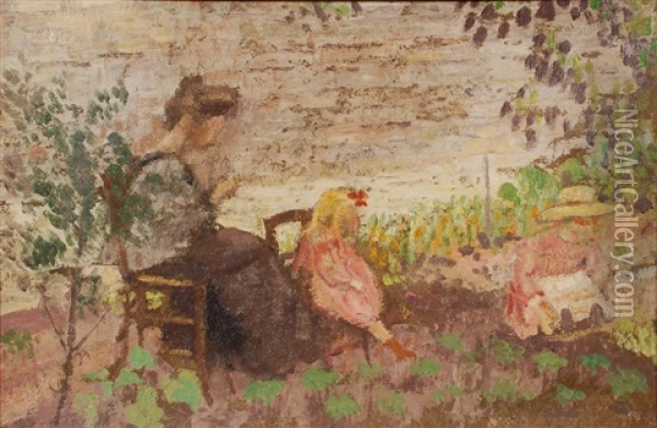 Au Jardin Oil Painting - Georges Lemmen