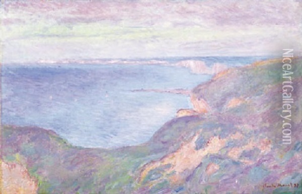 La Falaise Pres De Dieppe Oil Painting - Claude Monet