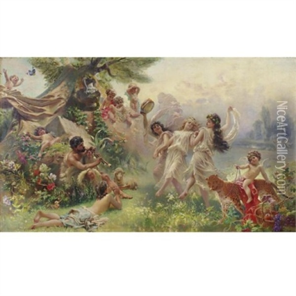 Happy Arcadia Oil Painting - Konstantin Egorovich Makovsky