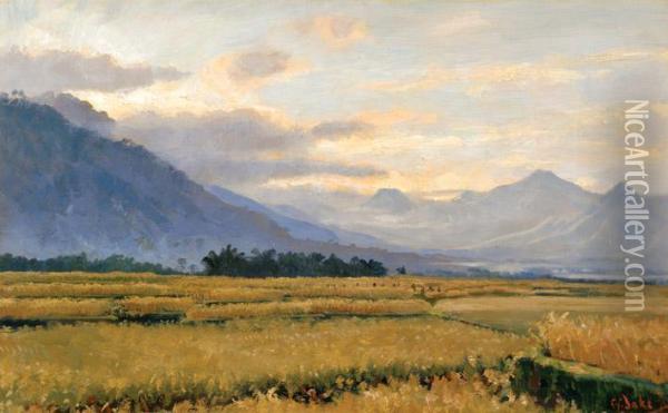 Mountain View Of Cibatu, Garut Oil Painting - Carel Lodewijk, Dake Jr.