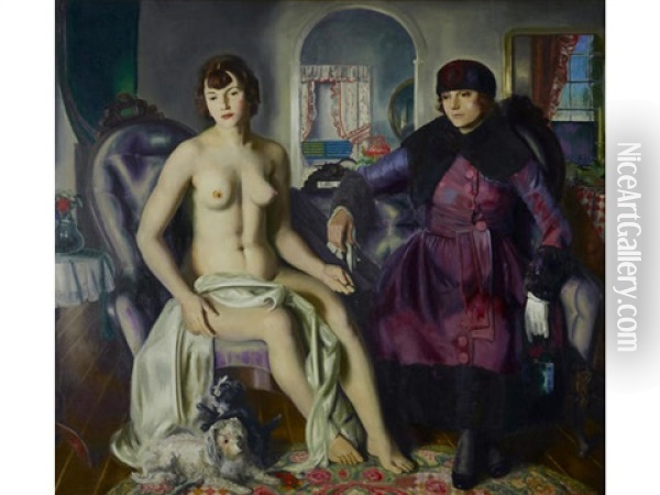 Two Women Oil Painting - George Bellows