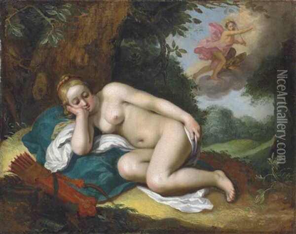 Jupiter And Callisto Oil Painting - Abraham Bloemaert