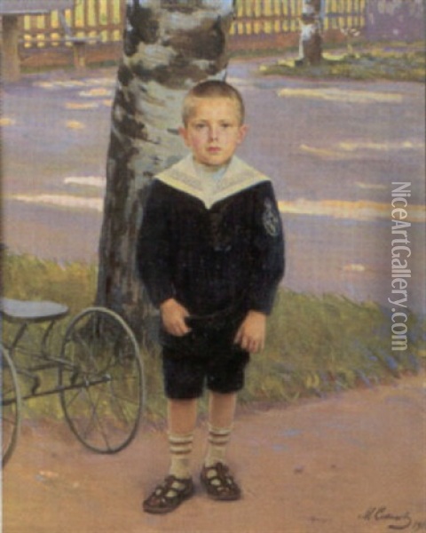 Den Unga Aleksi Oil Painting - Michail Ksenofontovich Sokolov