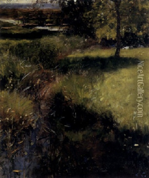 Meadow Stream Oil Painting - Emil Carlsen