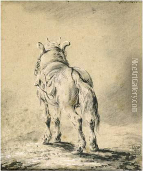 Cheval De Dos Oil Painting - Ferdinand Kobell