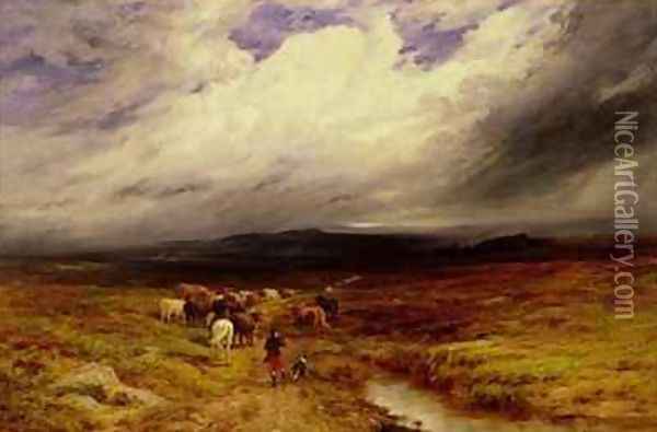 The Drovers Road Oil Painting - Edward Hargitt