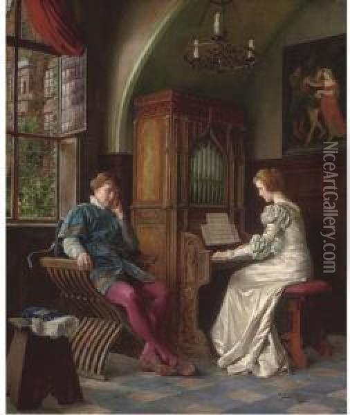 The Organ Recital Oil Painting - Erwin Eichinger