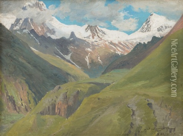 Caucasus Oil Painting - Viktor Pavlovitch Baturin