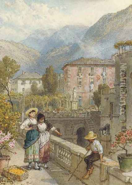 The attention seekers Oil Painting - Myles Birket Foster