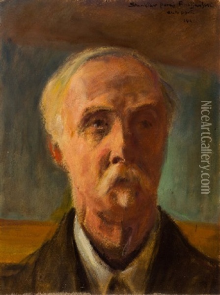 Autoportret Oil Painting - Stanislaw Poraj Fabijanski