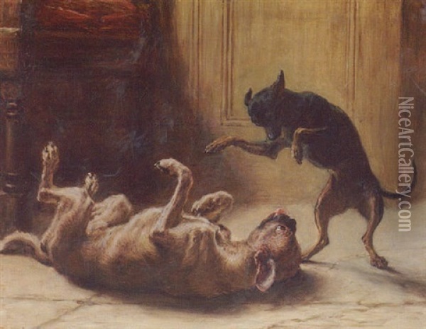 Playmates Oil Painting - Briton Riviere