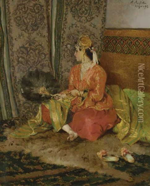 An Algerian Beauty Oil Painting - Ferdinand Victor Leon Roybet