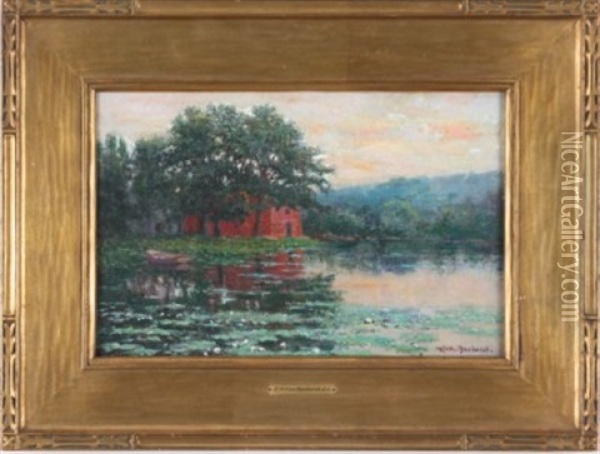 The Old Red Mill Oil Painting - Robert Ward Van Boskerck