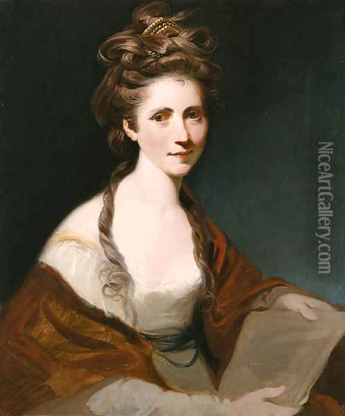 Portrait of Angelica Kauffmann Oil Painting - Sir Joshua Reynolds