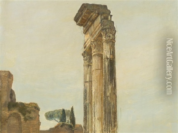 Forum Romanum Oil Painting - Carl Vilhelm Holsoe