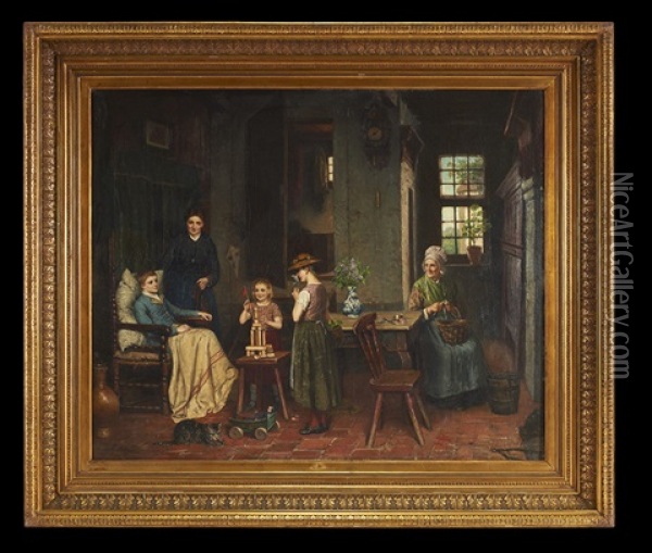The Visit Oil Painting - Jean Arnould Heyermans