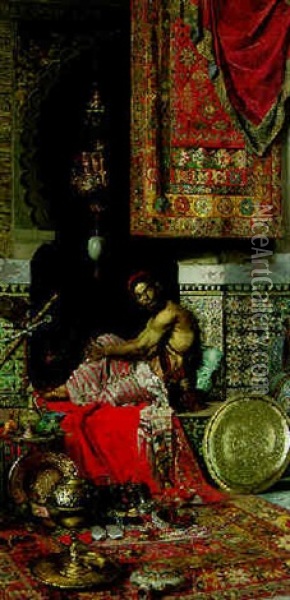 Mercader Arabe Oil Painting - Virgilio Mattoni de la Fuente
