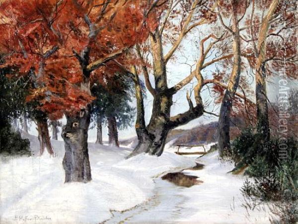 Winterlicher Marchenwald Oil Painting - Franz Hoffmann-Fallersleben