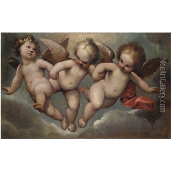 Tre Angeli Oil Painting - Giovanni Stefano Danedi