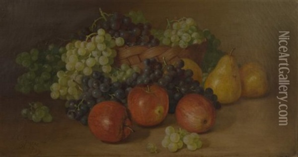 Still Life With Fruit Oil Painting - John Clinton Spencer