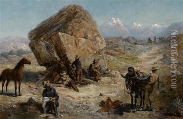 Miner's Surprise Oil Painting - John Willard Clawson
