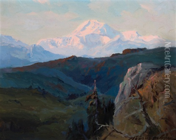 Mountain Landscape Oil Painting - Sydney Mortimer Laurence