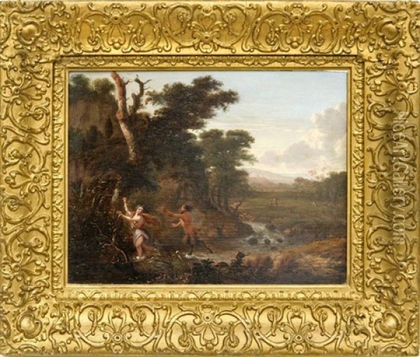 Pan Et Syrinx Oil Painting - Jan Gabrielsz Sonje