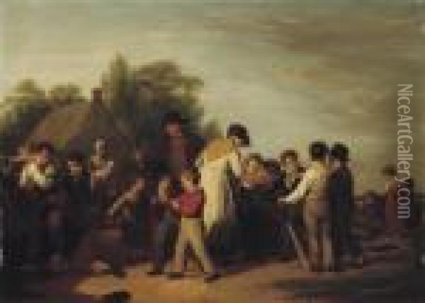 The Courageous Brother Oil Painting - William Frederick Witherington