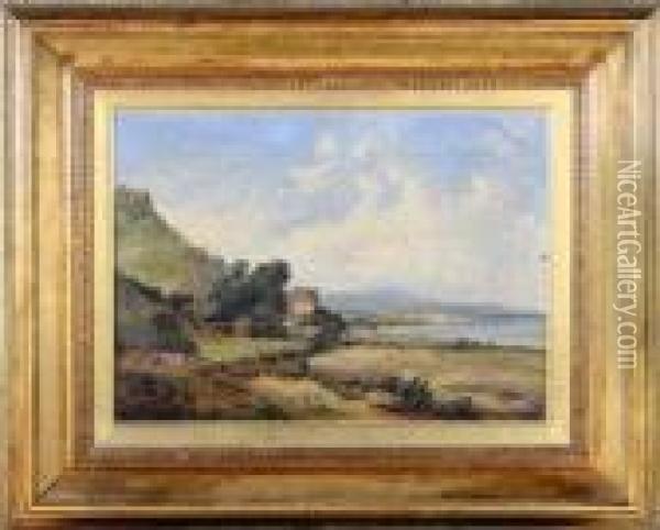 St. Catherine's, Isle Of Wight Oil Painting - Alfred Vickers