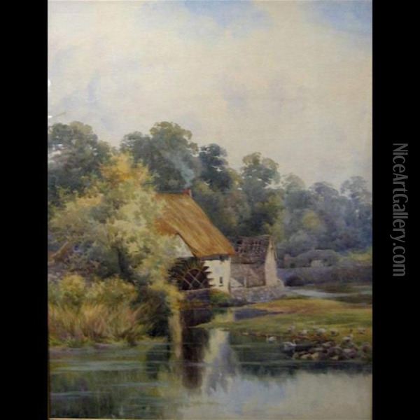 The Old Water Mill Oil Painting - Charles Macdonald Manly