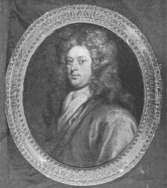 Portrait Of Drl William Eccles Oil Painting - Sir John Baptist de Medina