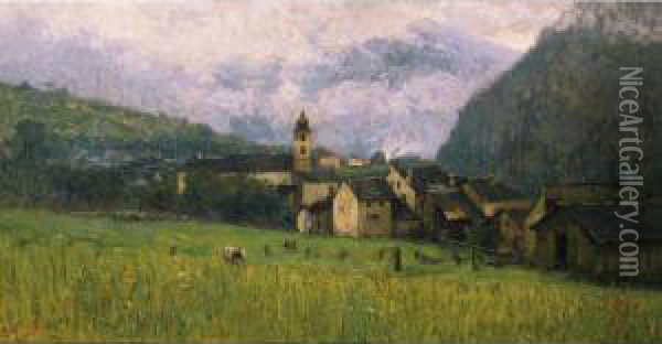 Paesaggio D'estate Oil Painting - Giovanni Cavalli