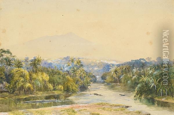 A Beach On Sri Lanka Oil Painting - William Wright Beling