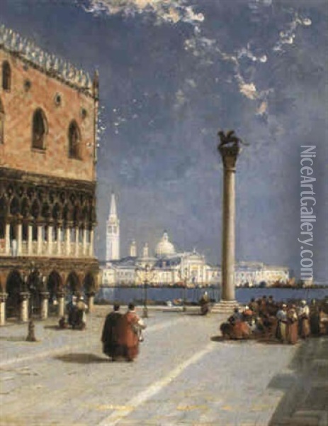 The Winged Lion Of St. Mark Oil Painting - Arthur Joseph Meadows