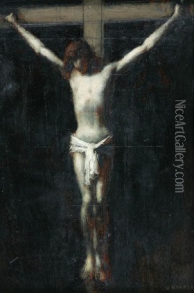 Christ En Croix Oil Painting - Jean Jacques Henner