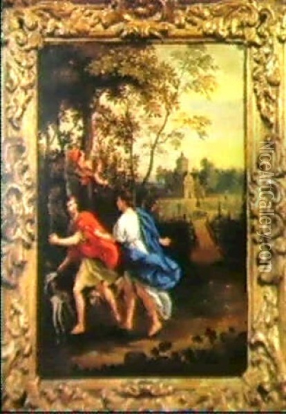 Venere Cerca Di Trattenere Adone Che Parte Per La Caccia Oil Painting - Hendrik van Balen the Elder