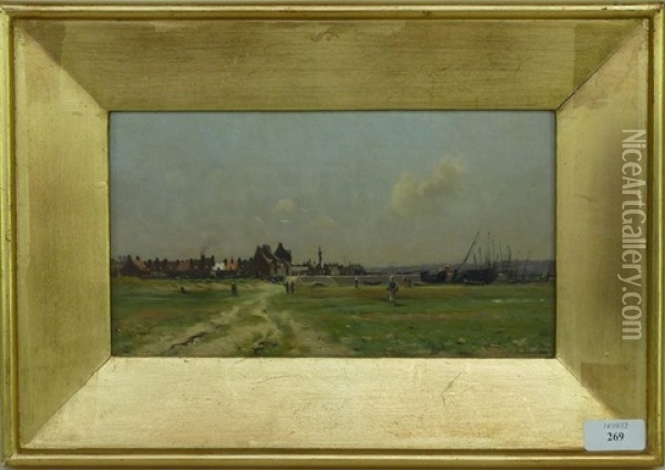 La Brise A Etaples (pas De Calais) Oil Painting - Adrien Jacques Sauzay