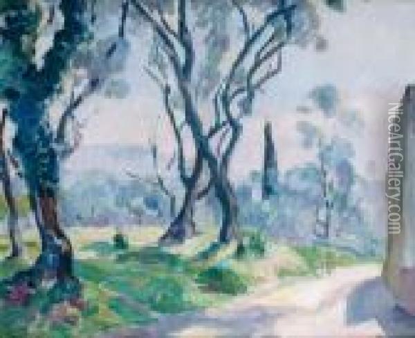 Chemin A L'entree Du Village Oil Painting - Henri Lebasque