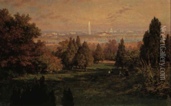 Summer, Washington, D. C. Oil Painting - John Ross Key