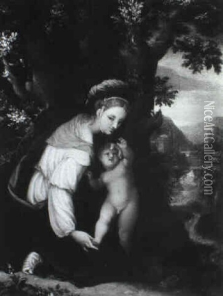 Madonna Col Bambino Oil Painting - Giovanni Soens