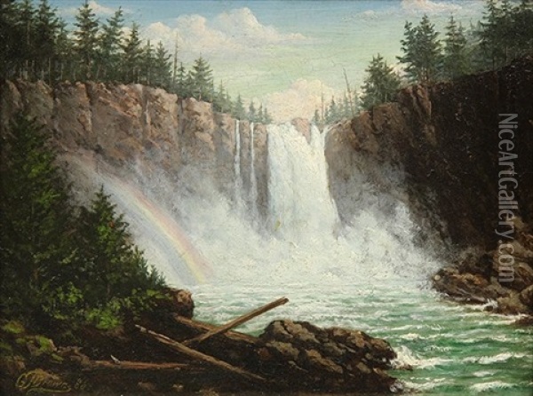 Rainbow And Waterfall Oil Painting - Grafton Tyler Brown