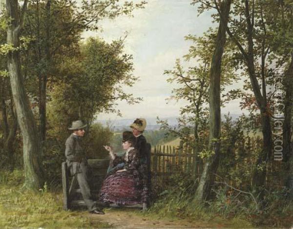 Midday Conversation Oil Painting - Valentin Walter Bromley