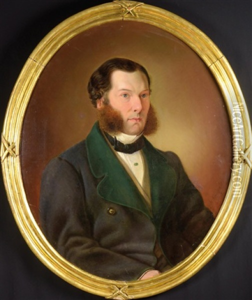 Portrait Of A Man Oil Painting - Wenzel Kroupa