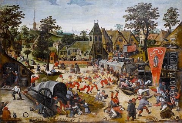 The Kermesse Of Saint George Oil Painting - Pieter Brueghel the Younger